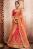 Pink silk circular lehenga choli 3911