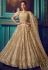 Beige net embroidered frill circular lehenga choli 4101