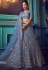 Grey net embroidered circular lehenga choli 4103