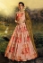 Peach organza circular lehenga choli 4802