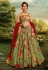 Green organza circular lehenga choli 4803