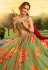 Green organza circular lehenga choli 4806