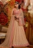 Peach viscose georgette circular lehenga choli 5176