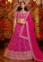 Magenta raw silk circular lehenga choli 5181