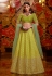 Green satin silk circular lehenga choli 5182