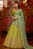 Green satin silk circular lehenga choli 5182