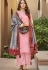 pink art silk khatli embroidered palazzo suit 1404