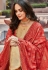 beige art silk khatli embroidered palazzo suit 1401
