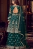 green net embroidered pakistani palazzo suit 6605