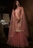 pink net embroidered sharara pakistani style suit 4201