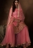 bright pink net embroidered sharara pakistani style suit 4203