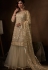off white net embroidered sharara pakistani style suit 4207