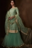 sea green embroidered sharara pakistani style suit 4210