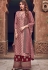 slaty pink maroon jacquard embroidered palazzo suit 6704