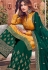 yellow green jacquard embroidered palazzo suit 6706