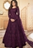 shamita shetty purple net abaya style anarkali suit 7177