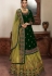green georgette embroidered lehenga style suit 6105