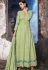 green georgette embroidered anarkali suit 20075