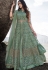 sea green net embroidered lehenga style anarkali suit 83002