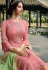 pink viscose silk embroidered palazzo suit 18098