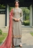 grey viscose silk embroidered palazzo suit 18094