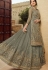 grey net embroidered sharara style suit 15030