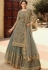 grey net embroidered sharara style suit 15030