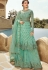 mint blue net embroidered sharara style suit 15032