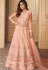 shamita shetty pink net long kameez lehenga style anarkali suit 7143