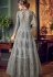 grey net embroidered wedding anarkali suit 4554c