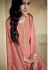 peach georgette embroidered sharara pakistani suit 8105