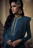 royal blue georgette embroidered sharara pakistani suit 8102