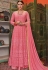 pink georgette embroidered long anarkali suit 1002