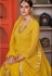 yellow georgette embroidered front slit long anarkali suit 1001