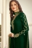 dark green satin embroidered palazzo suit 11003