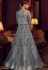 grey net embroidered floor length lehenga anarkali suit 6506