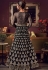 black net embroidered floor length anarkali suit 6512