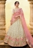 Off white georgette circular lehenga choli 3811