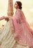 Off white georgette circular lehenga choli 3811