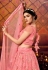 Pink net embroidered circular lehenga choli 108044