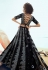 Black net circular lehenga choli 5102