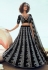 Black net circular lehenga choli 5102