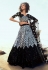 Black net circular lehenga choli 5110