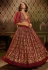 Maroon net circular lehenga choli AD5004