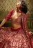 Maroon net circular lehenga choli AD5004