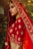 Red velvet circular lehenga choli 4302