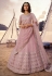 Light pink organza circular engagement lehenga choli 5501