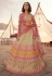 Beige organza circular reception lehenga choli 5502