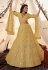 Yellow organza circular mehendi lehenga choli 5508