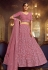 Pink net circular engagement lehenga choli 5401